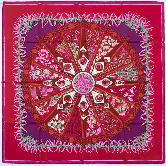NWT Vintage Hermes Scarf “Aux Pays des Épices” - Picture 1 of 9
